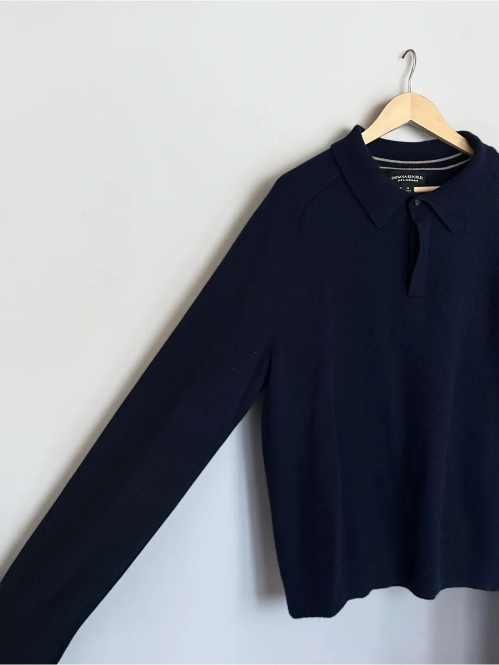 Banana Republic Viaggio 100% Cashmere Polo Sweater Navy XL Men’s